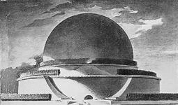 Boulle: proyecto de cenotafio para Newton, 1784